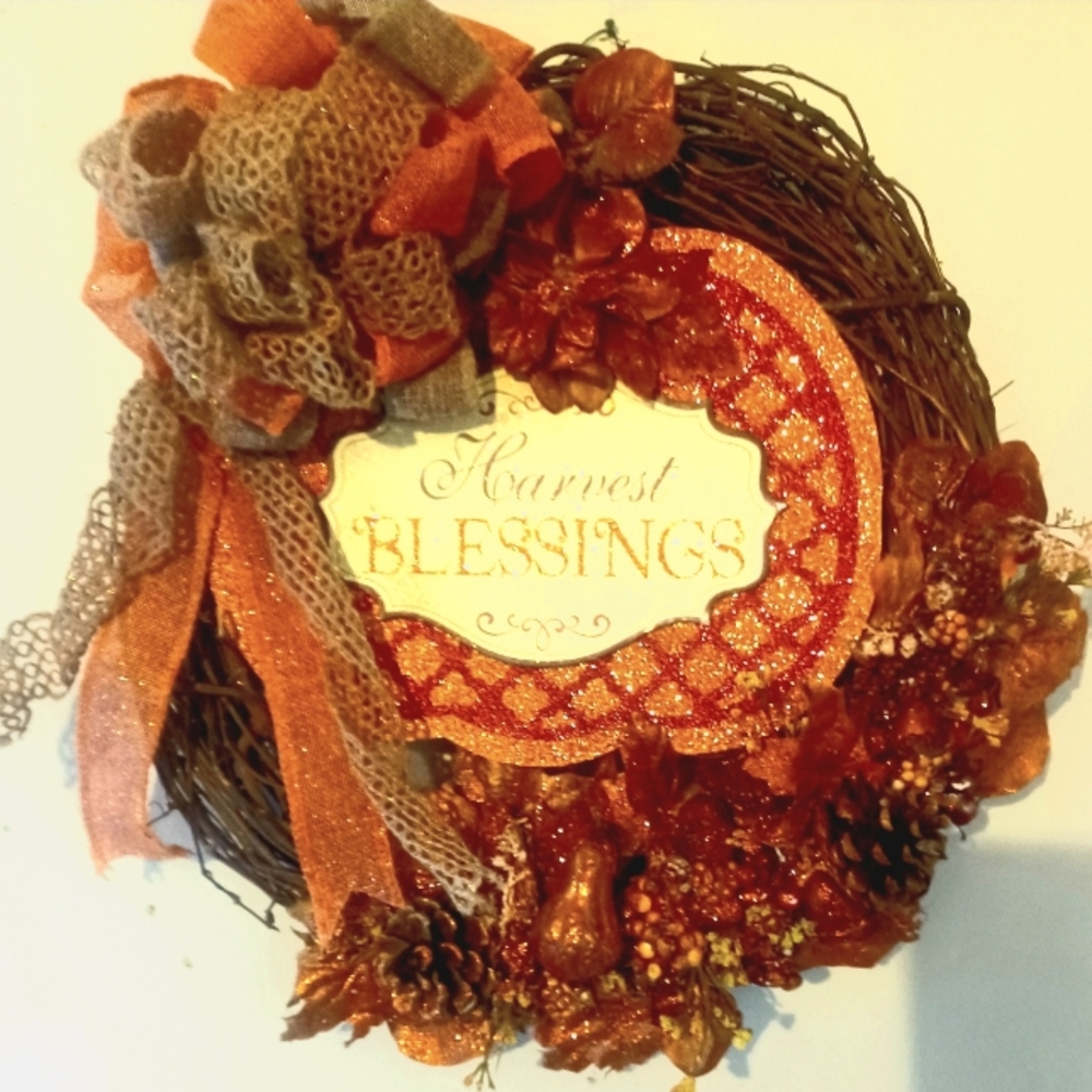 Decorative door or wall Fall wreath